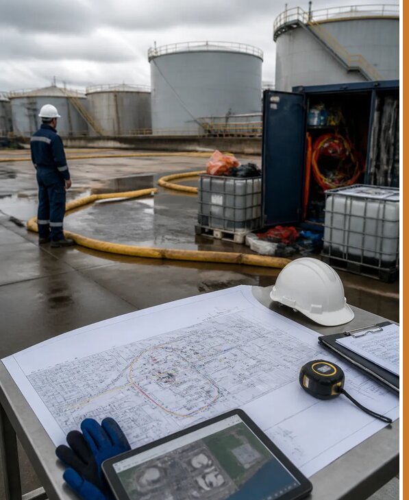 Разработка плана ликвидации разливов нефти в Коркине